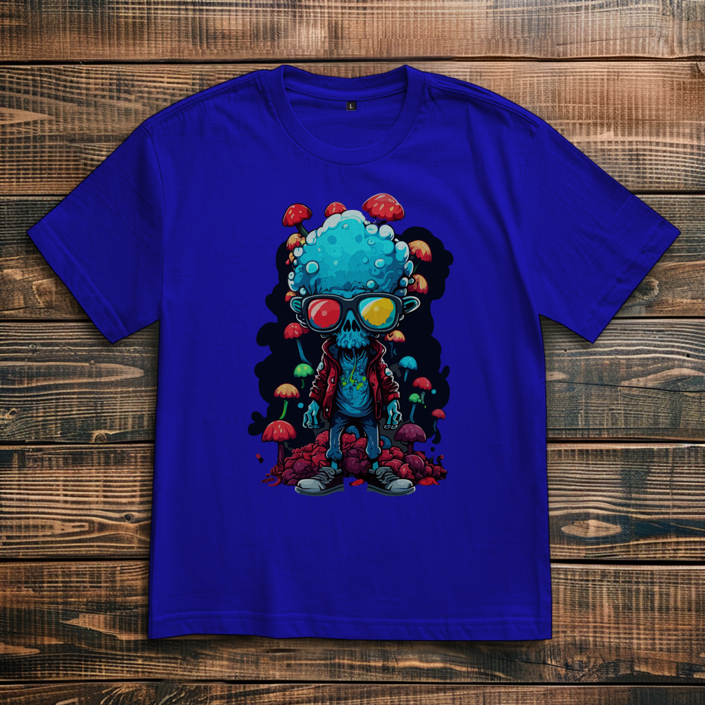 Oversize T-Shirt Mushroom Skull Dude