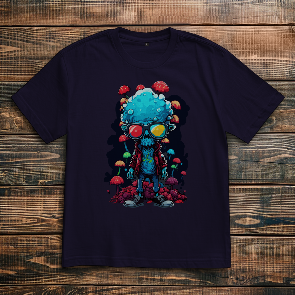 Oversize T-Shirt Mushroom Skull Dude