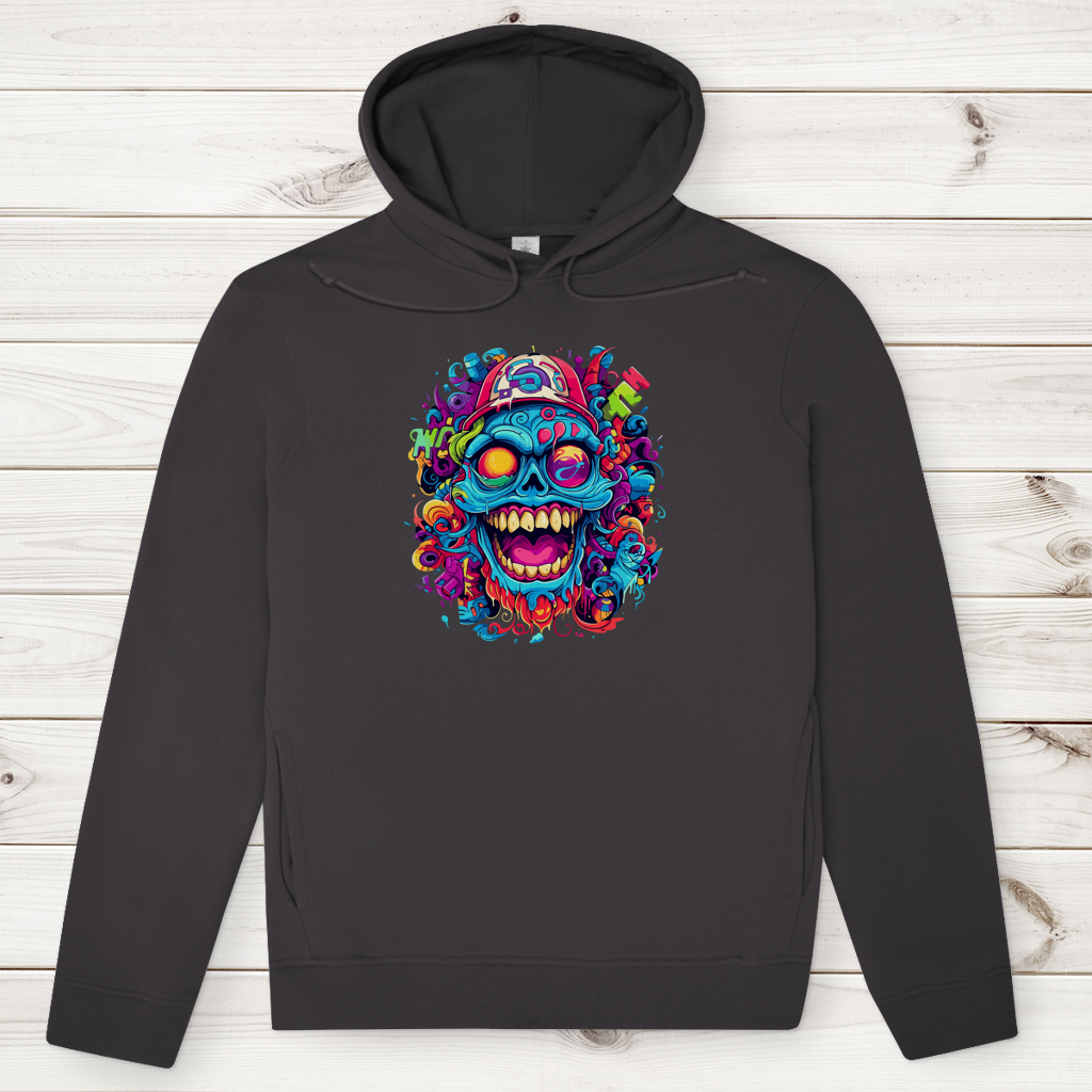 Herren Premium Bio Hoodie Graffiti Skull