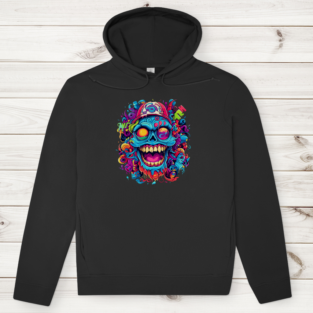 Herren Premium Bio Hoodie Graffiti Skull