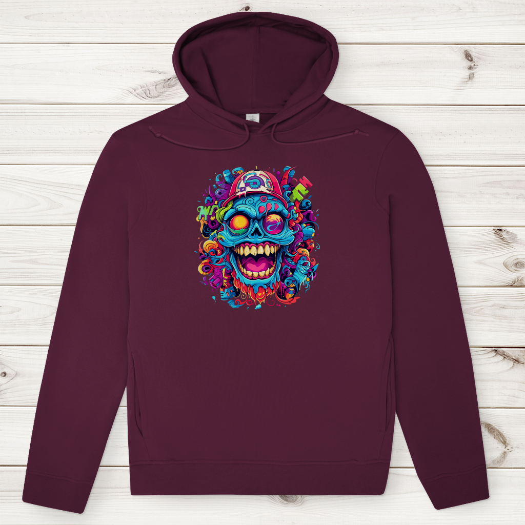 Herren Premium Bio Hoodie Graffiti Skull