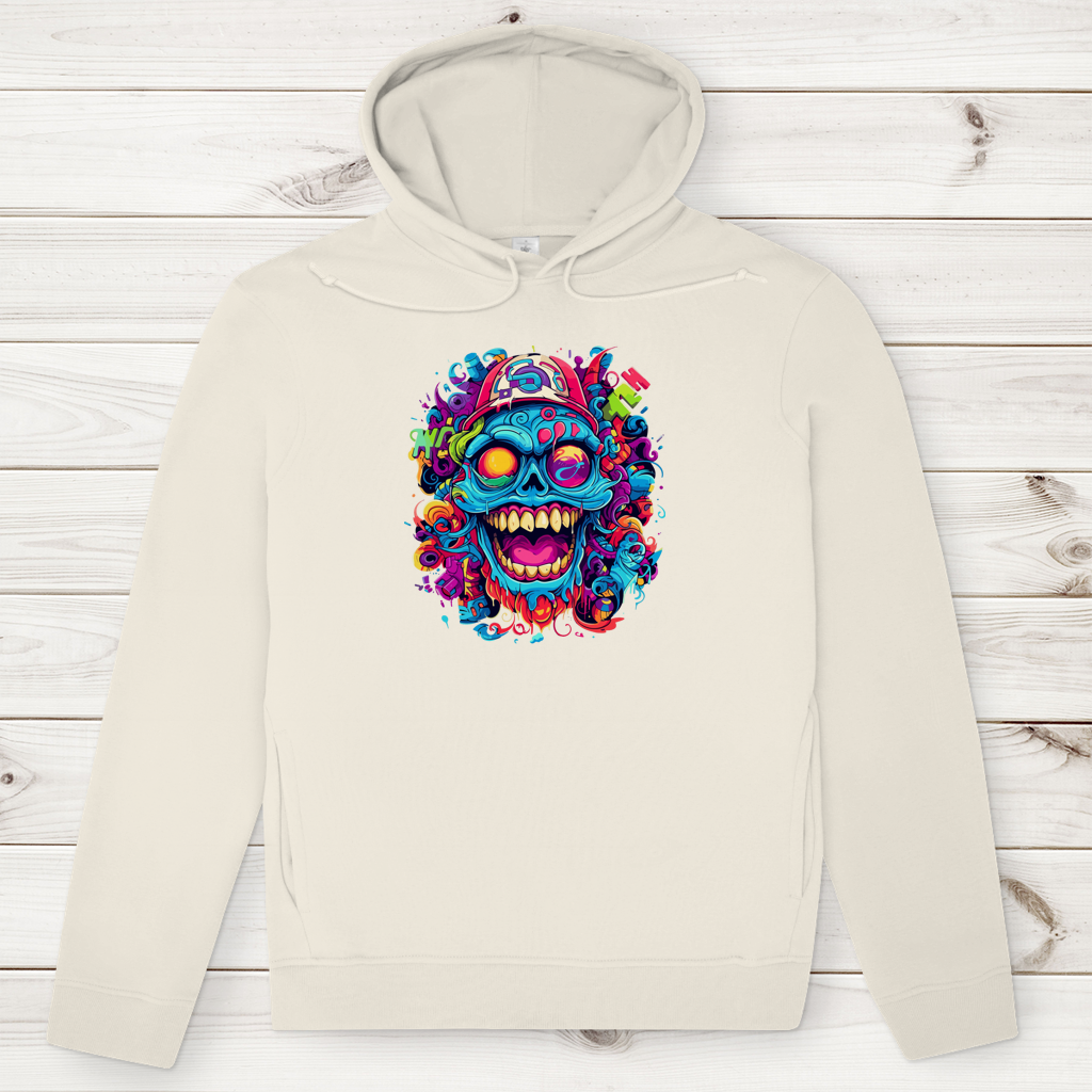 Herren Premium Bio Hoodie Graffiti Skull
