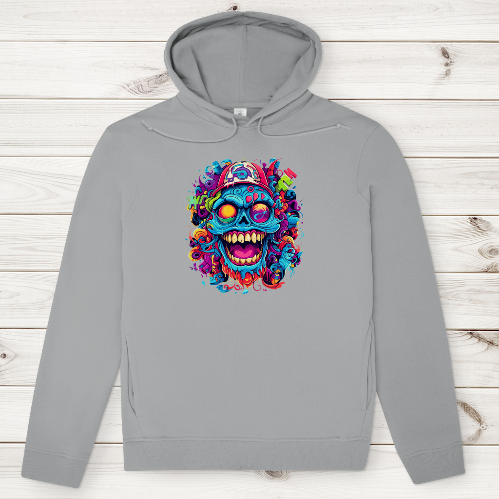 Herren Premium Bio Hoodie Graffiti Skull