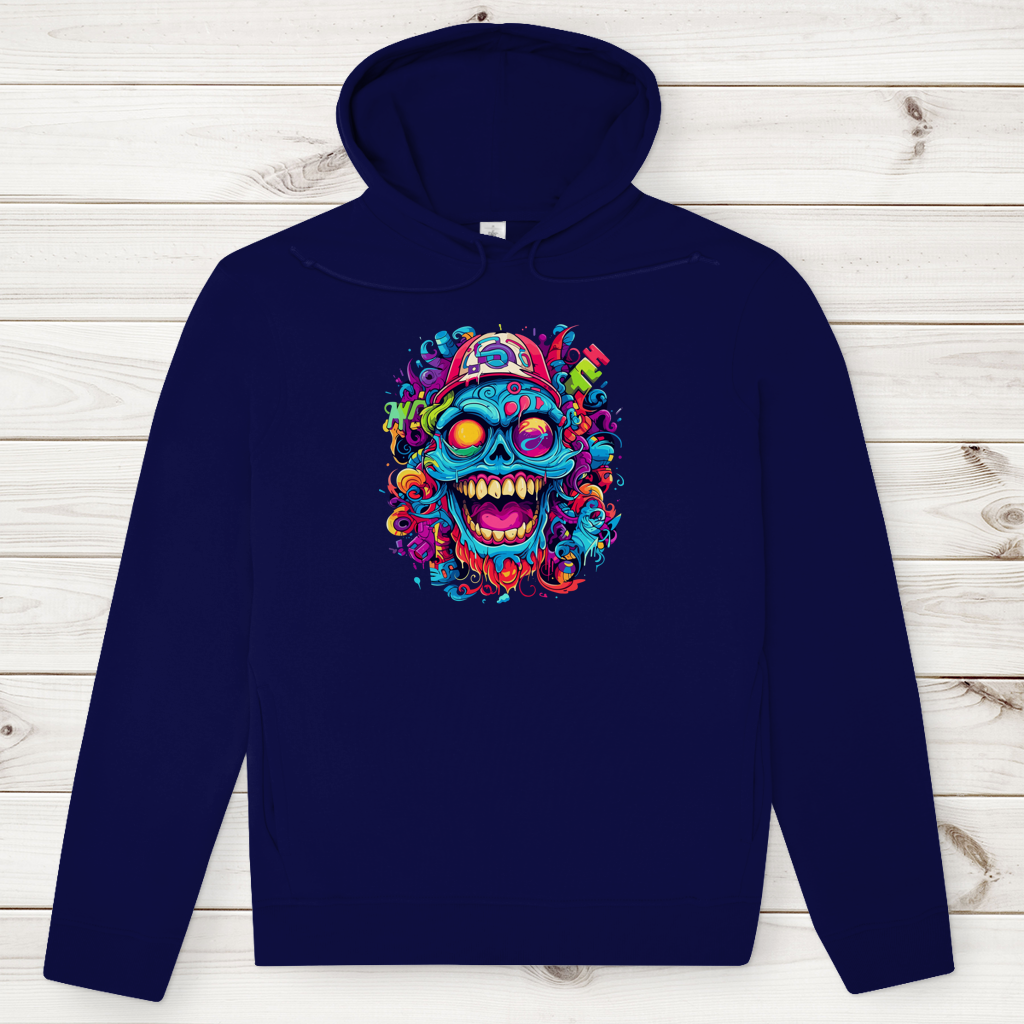 Herren Premium Bio Hoodie Graffiti Skull