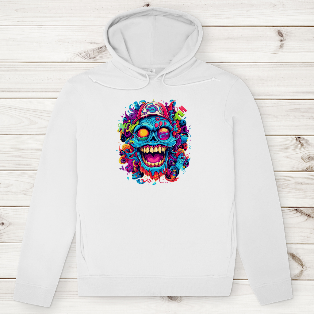 Herren Premium Bio Hoodie Graffiti Skull