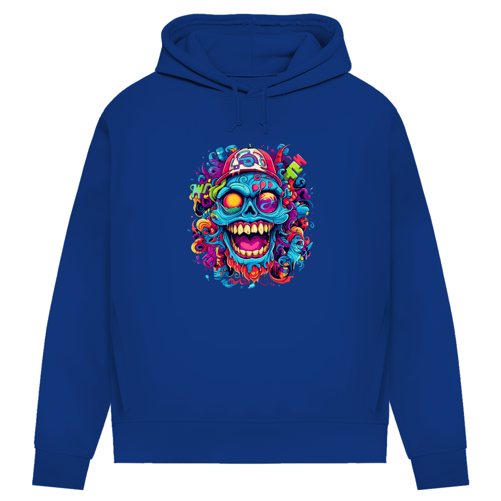 Damen Premium Bio Hoodie Graffiti Skull