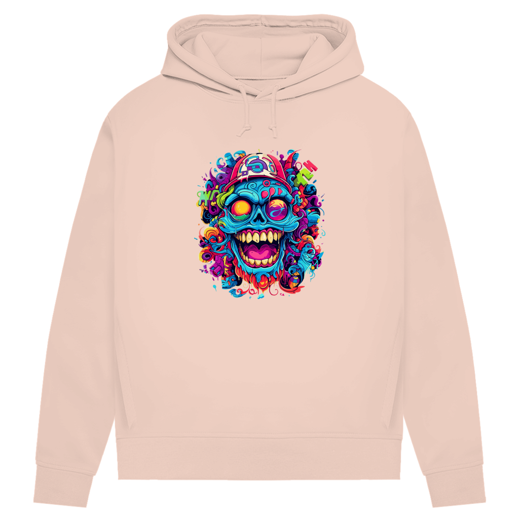 Damen Premium Bio Hoodie Graffiti Skull