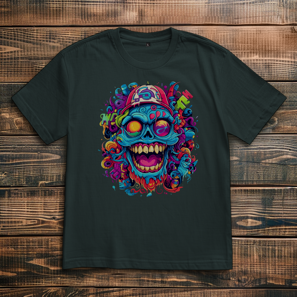 Oversize T-Shirt Graffiti Skull