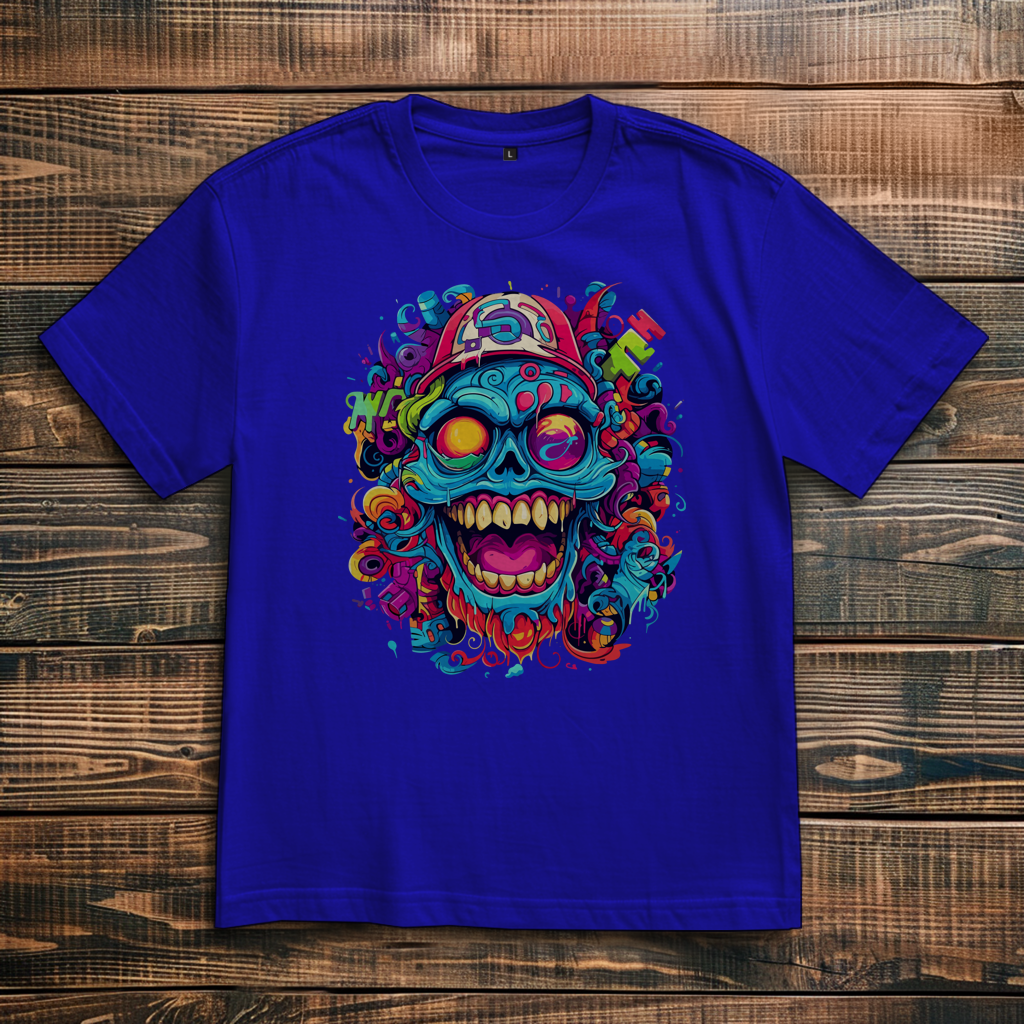 Oversize T-Shirt Graffiti Skull