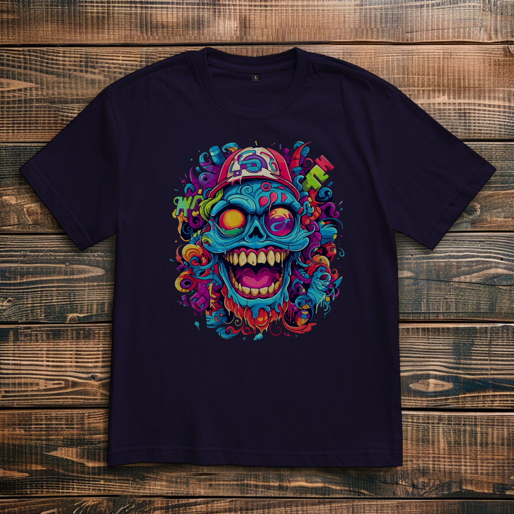 Oversize T-Shirt Graffiti Skull
