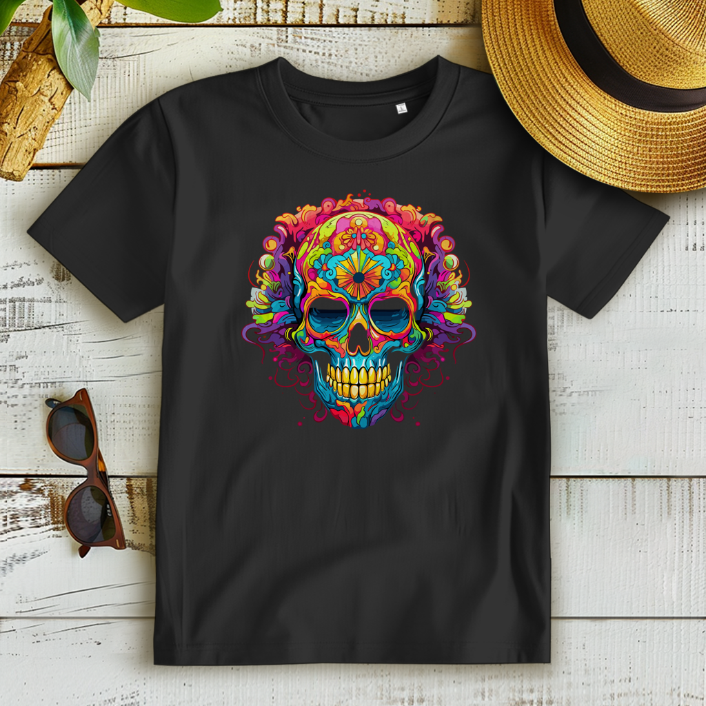 Damen Premium Bio T-Shirt Sugar Skull