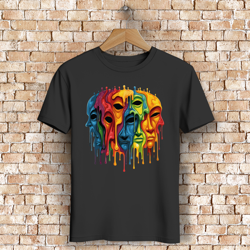 Herren Premium Bio T-Shirt Drip Masks