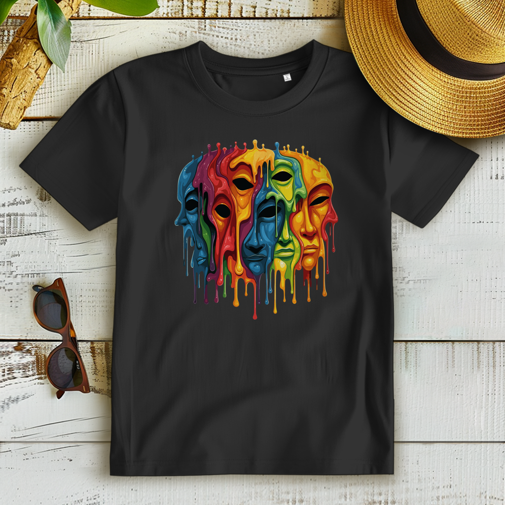 Damen Premium Bio T-Shirt Drip Masks