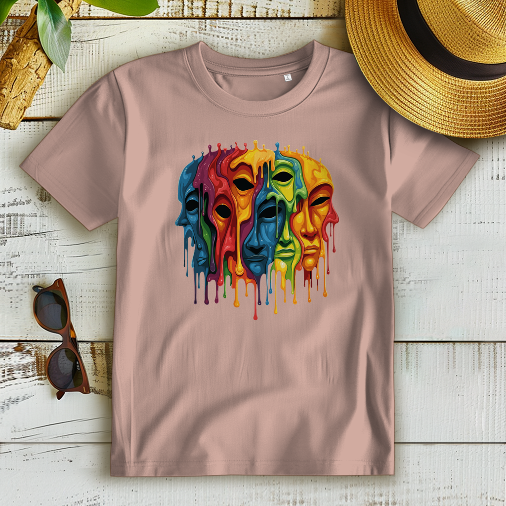Damen Premium Bio T-Shirt Drip Masks