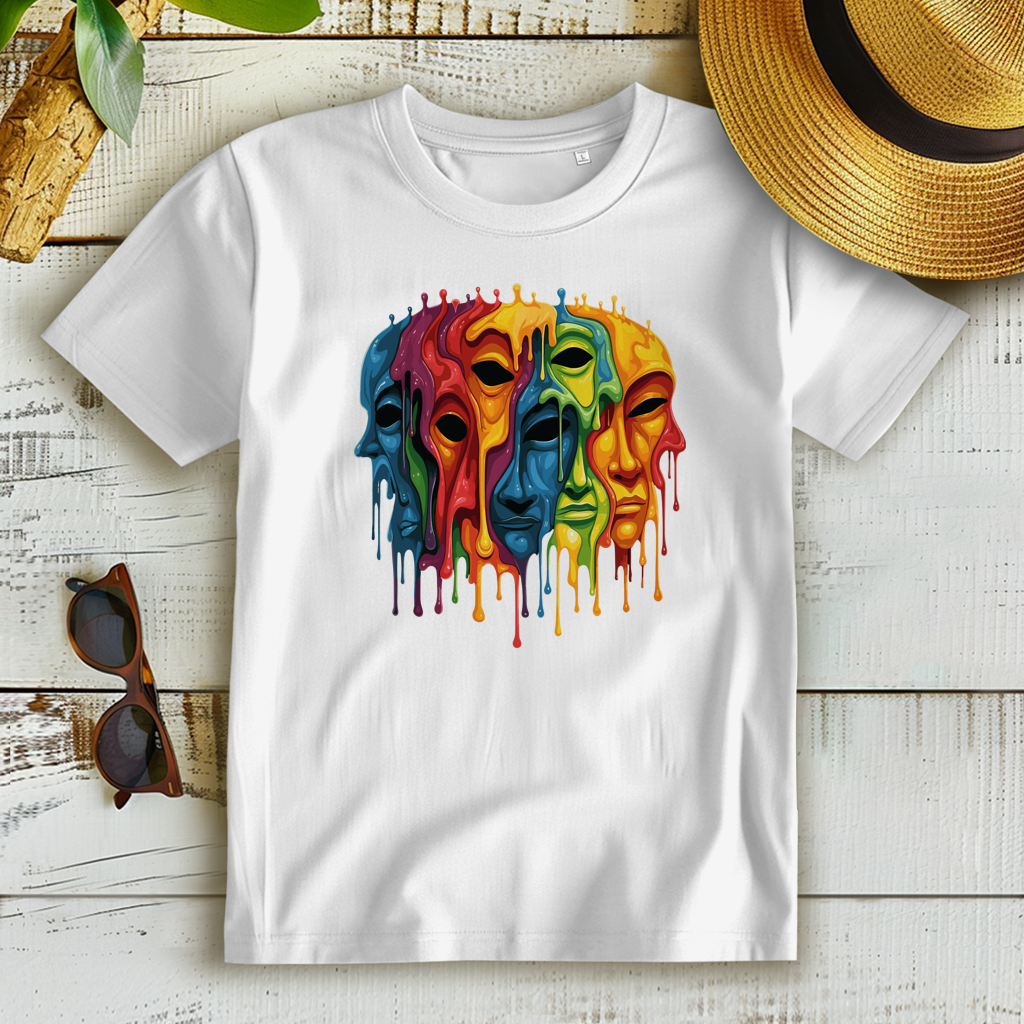 Damen Premium Bio T-Shirt Drip Masks