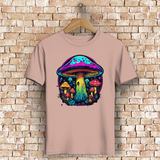 Herren Premium Bio T-Shirt Neon Mushroom Circle