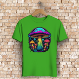 Herren Premium Bio T-Shirt Neon Mushroom Circle