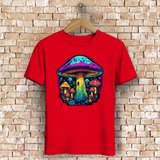 Herren Premium Bio T-Shirt Neon Mushroom Circle