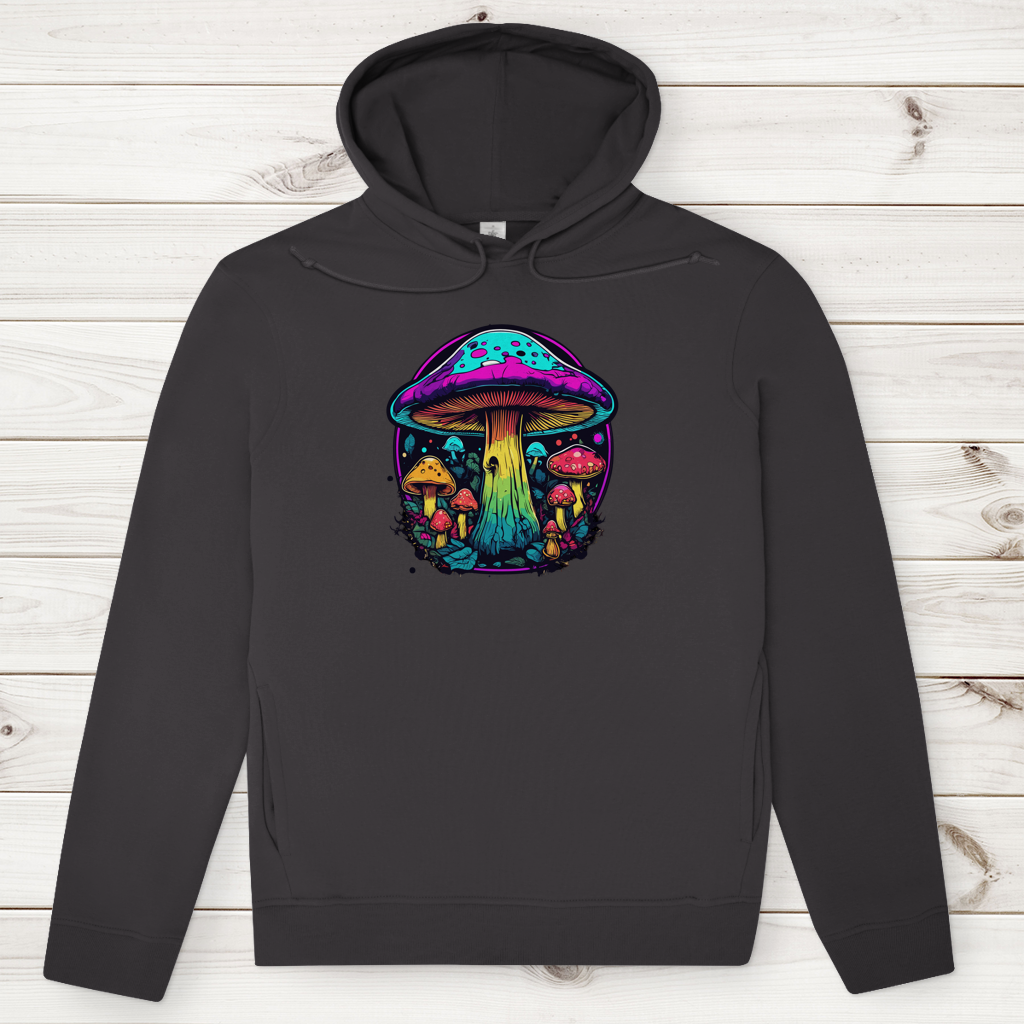 Herren Premium Bio Hoodie Neon Mushroom Circle
