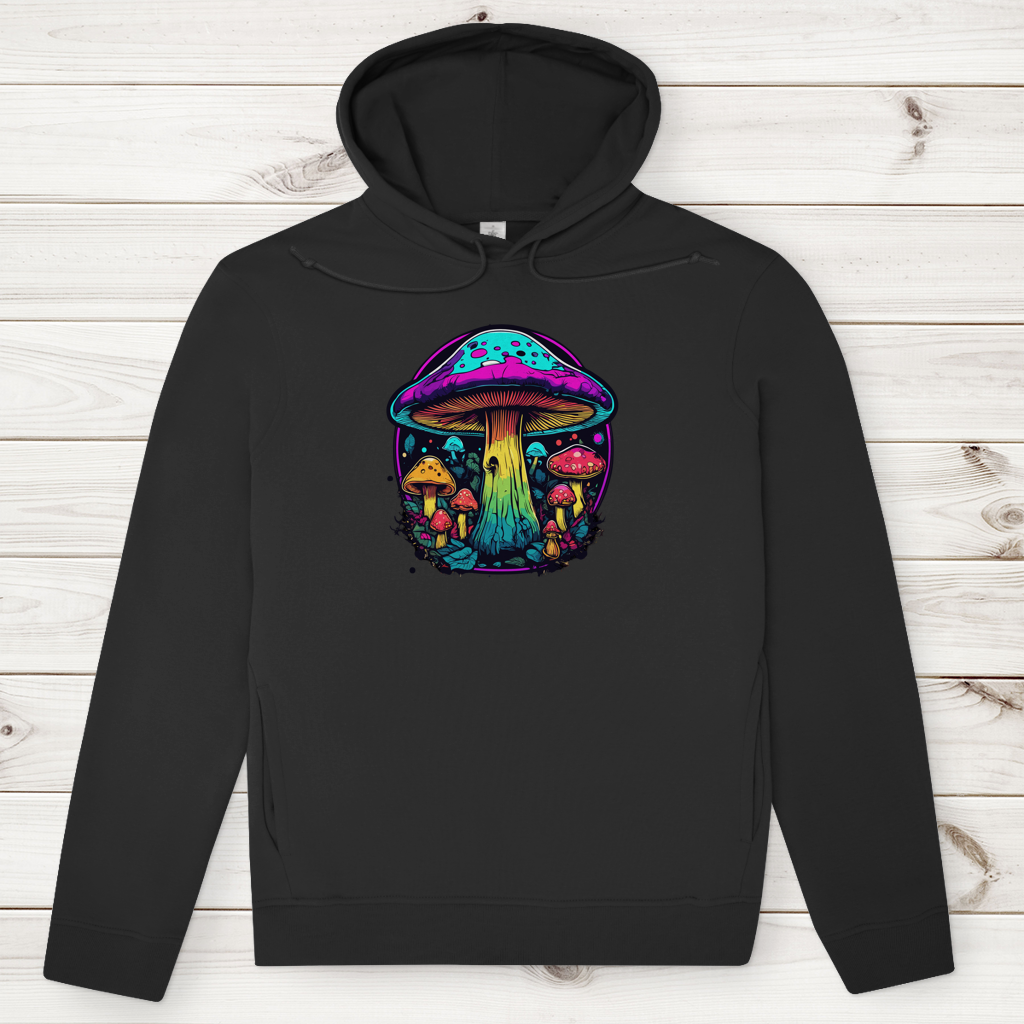 Herren Premium Bio Hoodie Neon Mushroom Circle