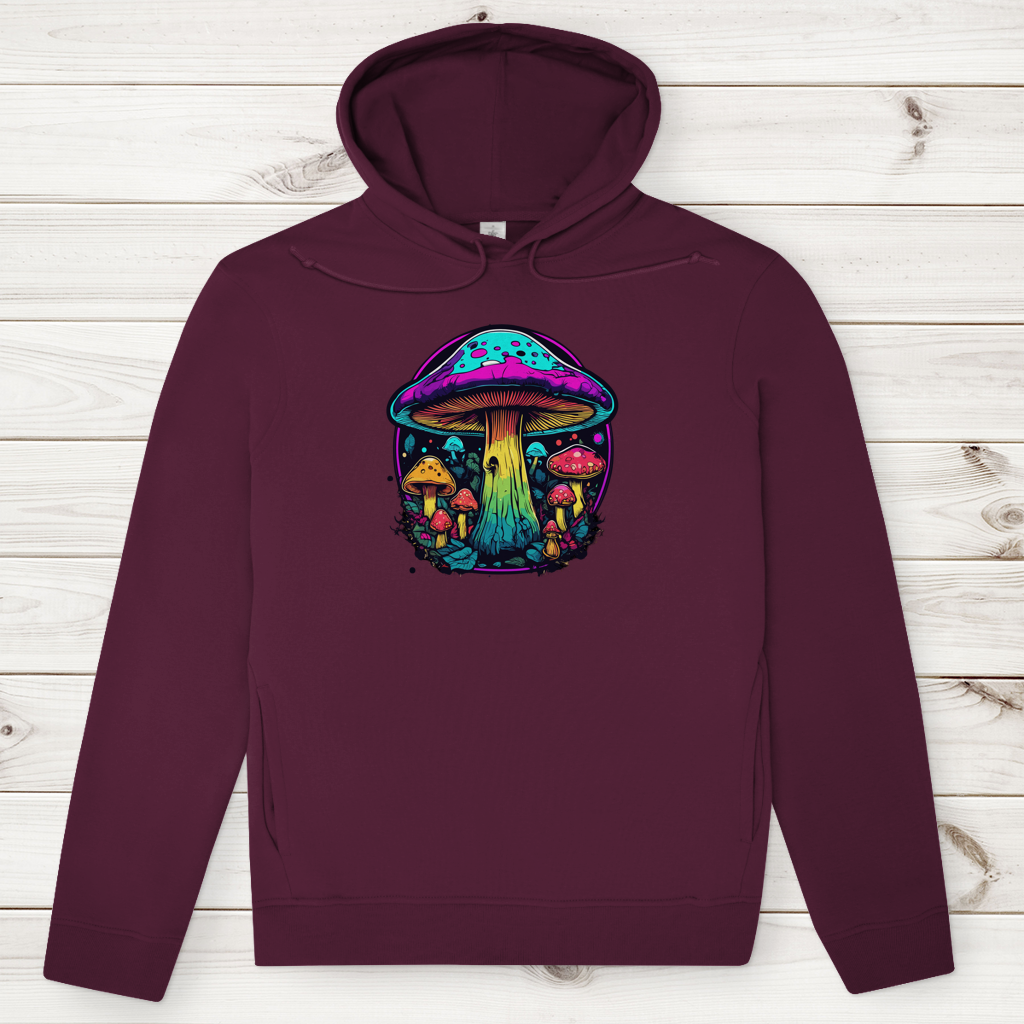Herren Premium Bio Hoodie Neon Mushroom Circle