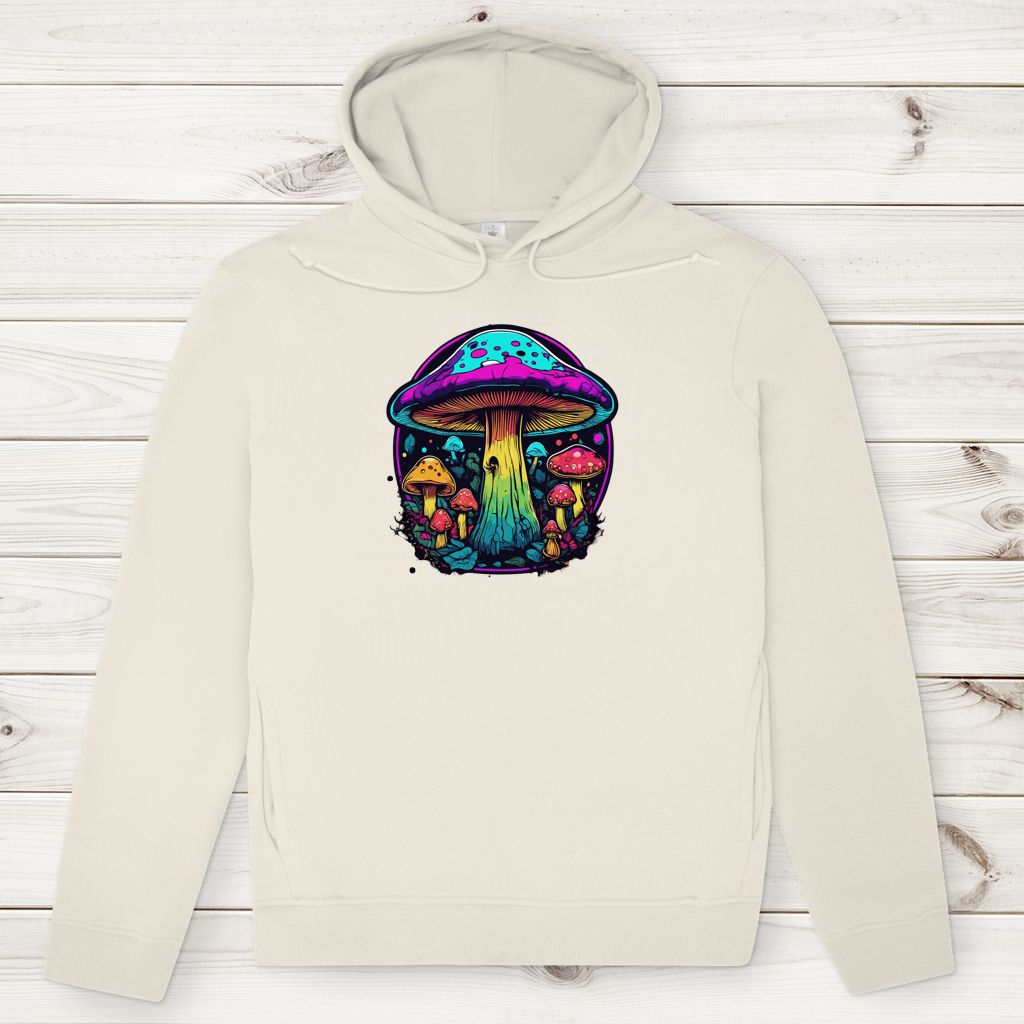 Herren Premium Bio Hoodie Neon Mushroom Circle