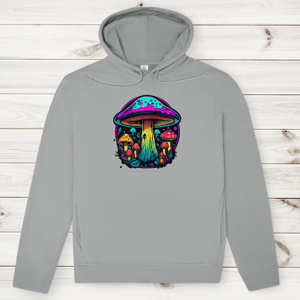 Herren Premium Bio Hoodie Neon Mushroom Circle