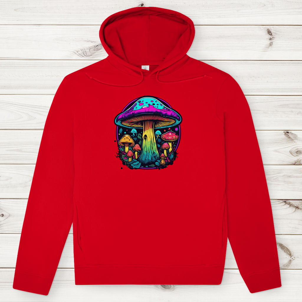 Herren Premium Bio Hoodie Neon Mushroom Circle