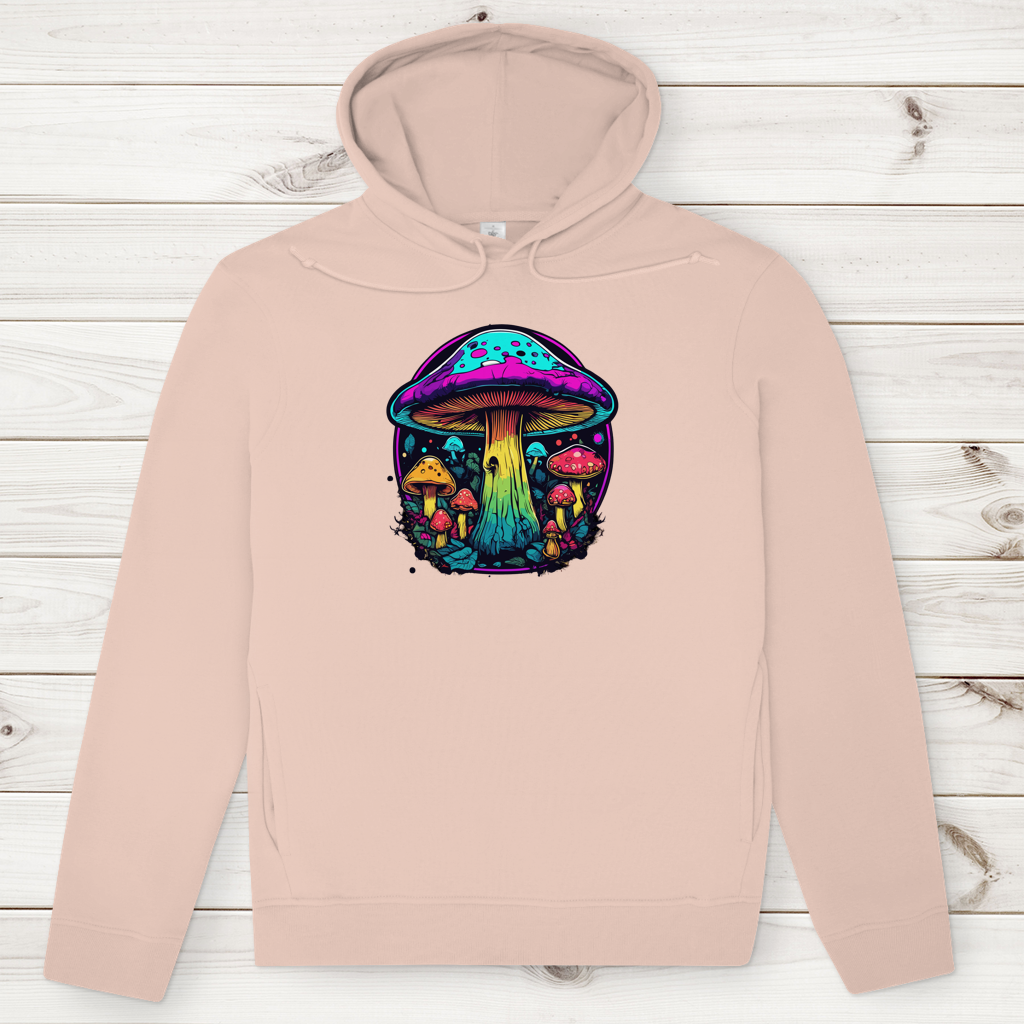 Herren Premium Bio Hoodie Neon Mushroom Circle