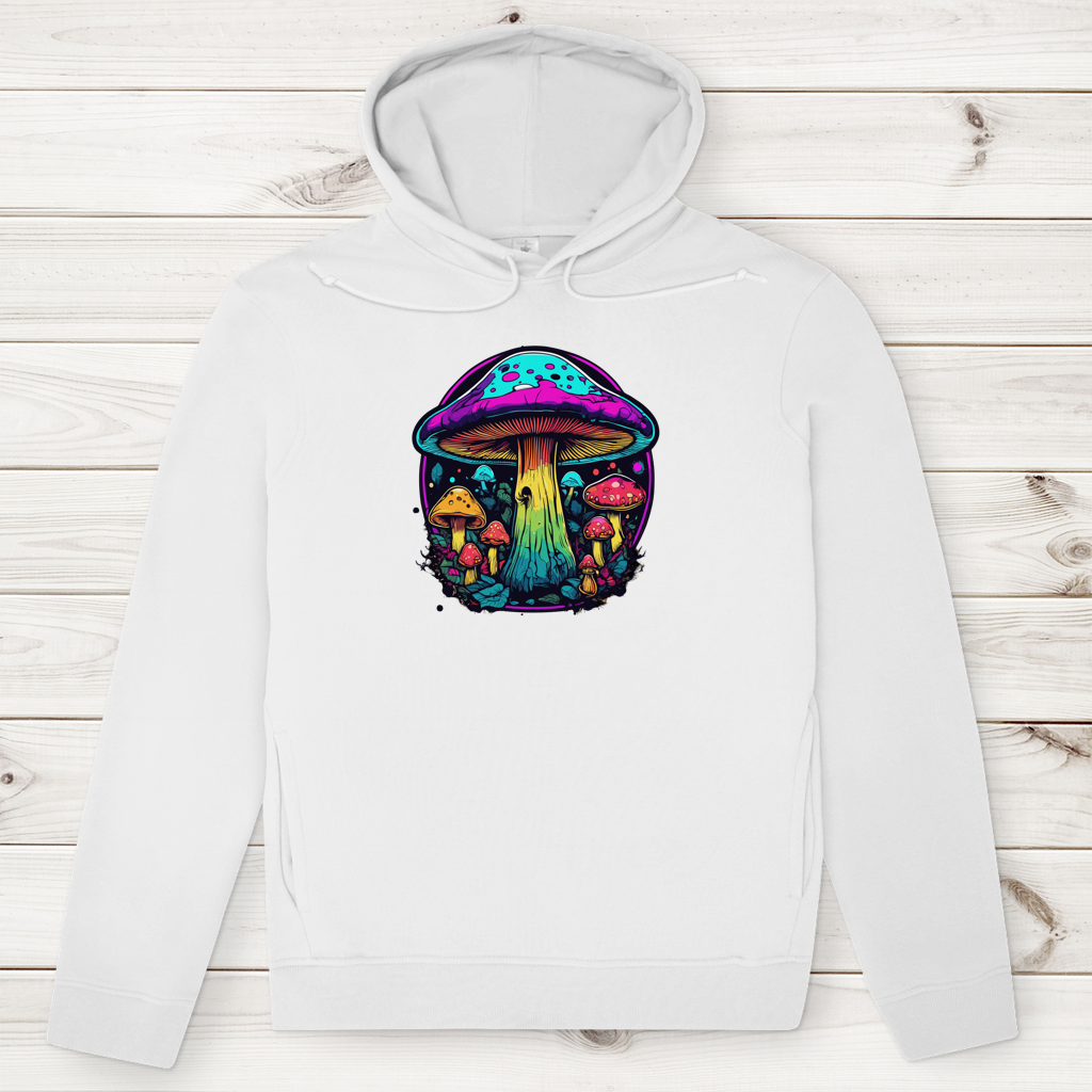 Herren Premium Bio Hoodie Neon Mushroom Circle