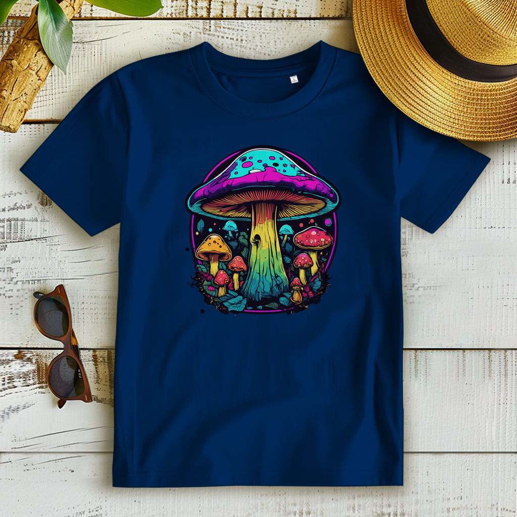 Damen Premium Bio T-Shirt Neon Mushroom Circle