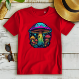 Damen Premium Bio T-Shirt Neon Mushroom Circle