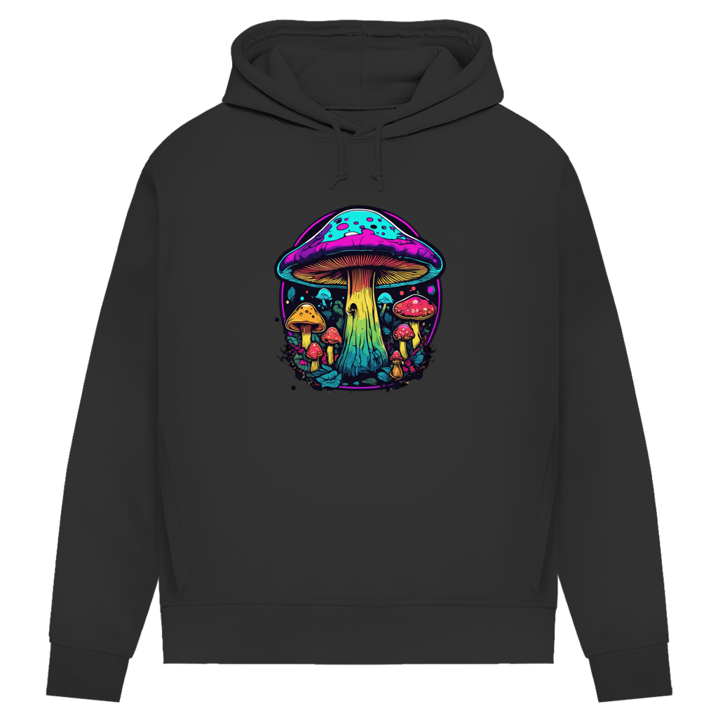 Damen Premium Bio Hoodie Neon Mushroom Circle