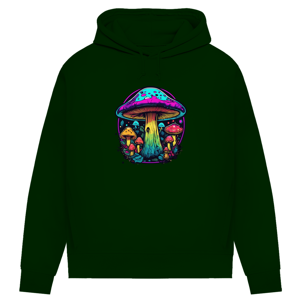 Damen Premium Bio Hoodie Neon Mushroom Circle