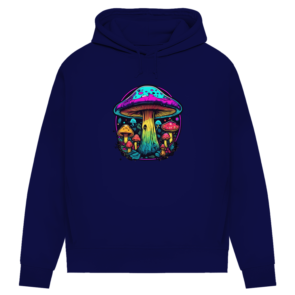 Damen Premium Bio Hoodie Neon Mushroom Circle