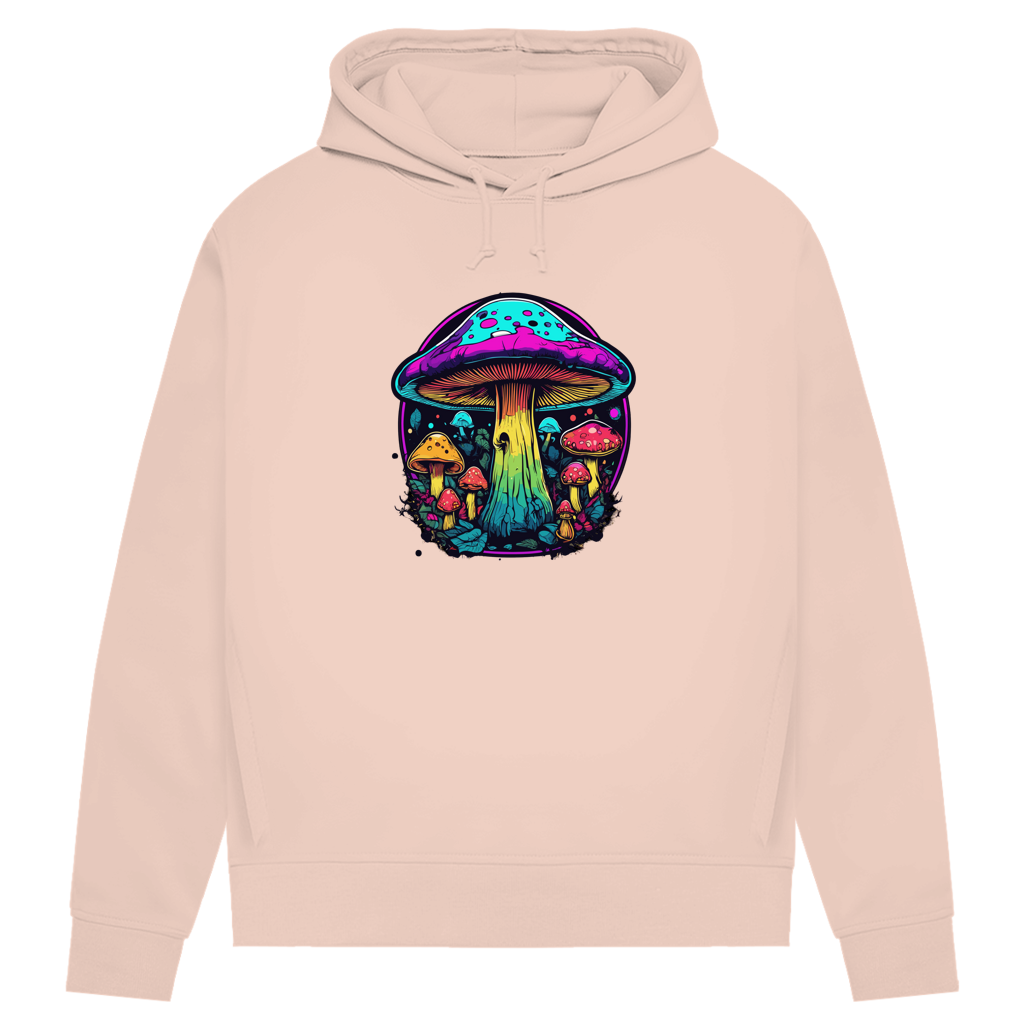 Damen Premium Bio Hoodie Neon Mushroom Circle