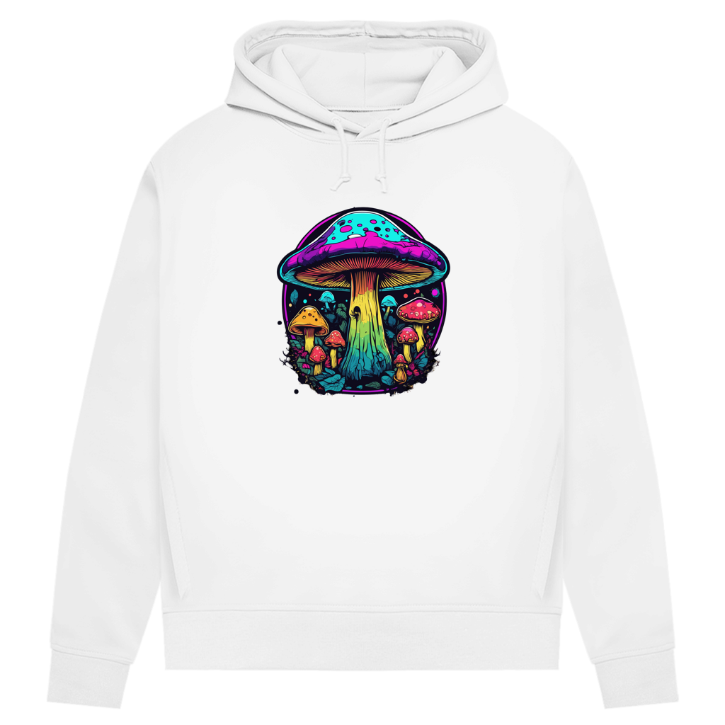 Damen Premium Bio Hoodie Neon Mushroom Circle