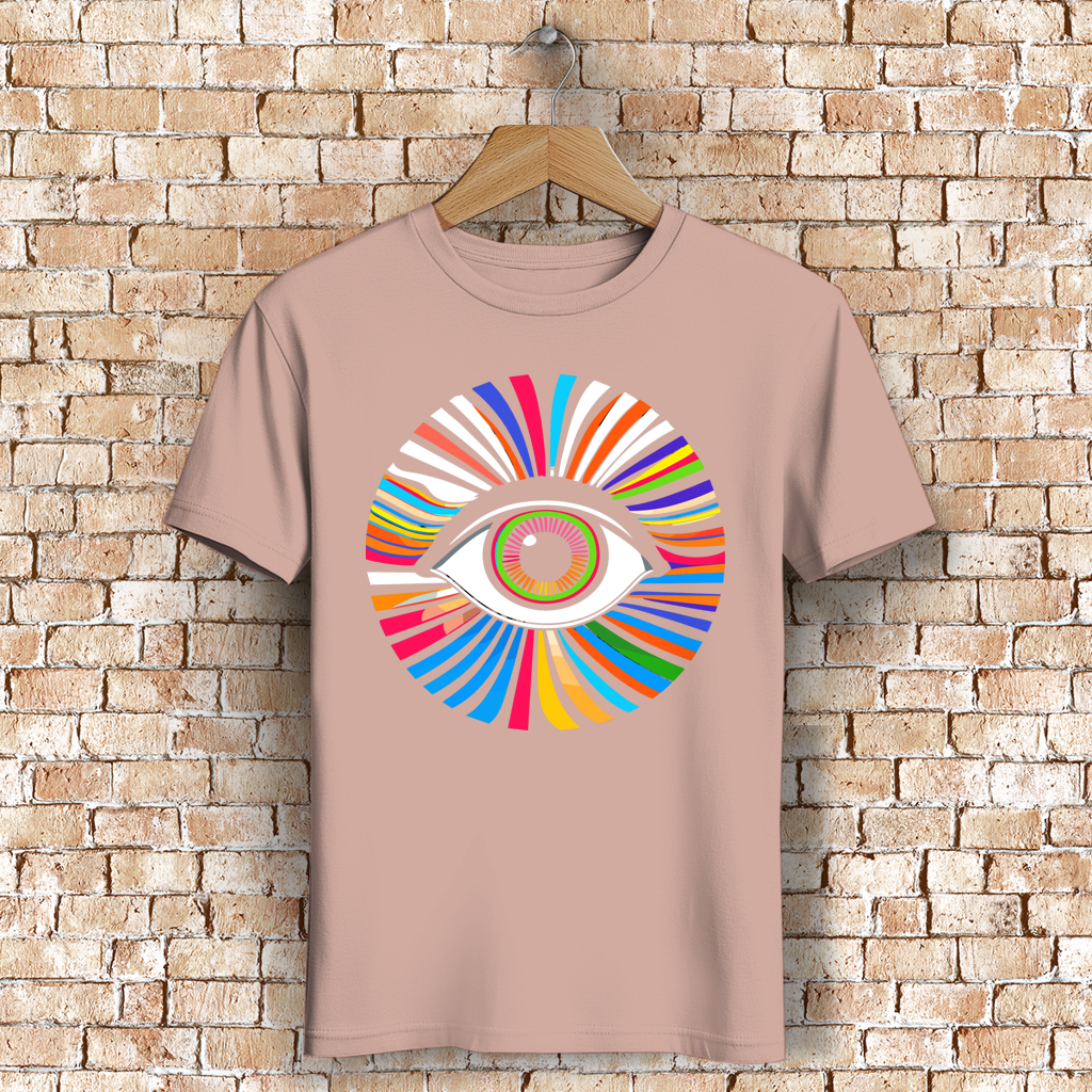 Herren Premium Bio T-Shirt Rainbow Eye