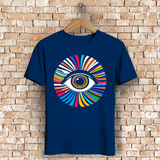 Herren Premium Bio T-Shirt Rainbow Eye