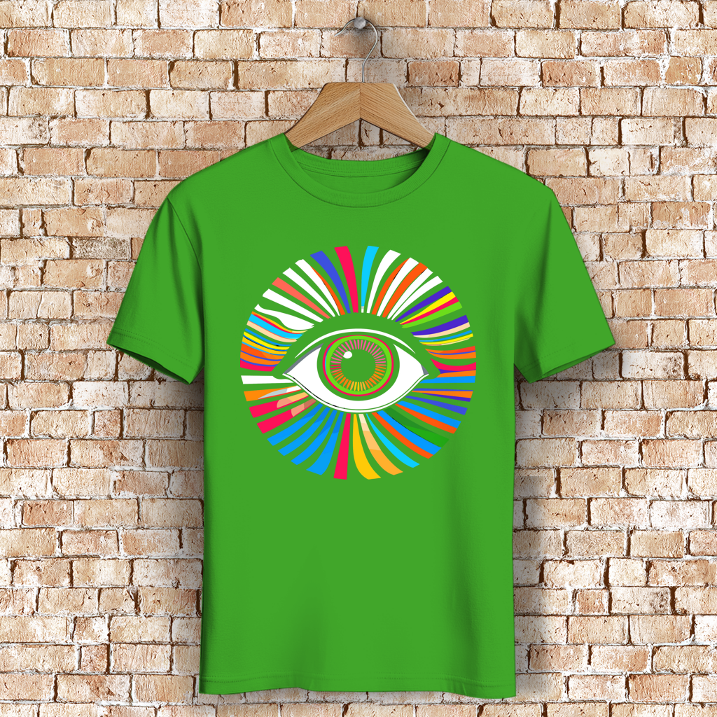 Herren Premium Bio T-Shirt Rainbow Eye