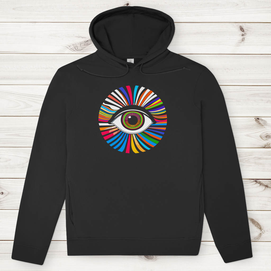 Herren Premium Bio Hoodie Rainbow Eye