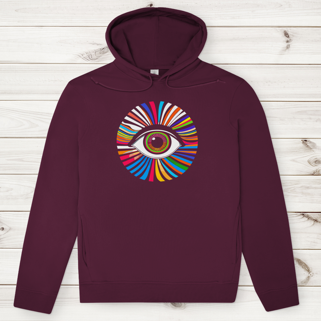 Herren Premium Bio Hoodie Rainbow Eye