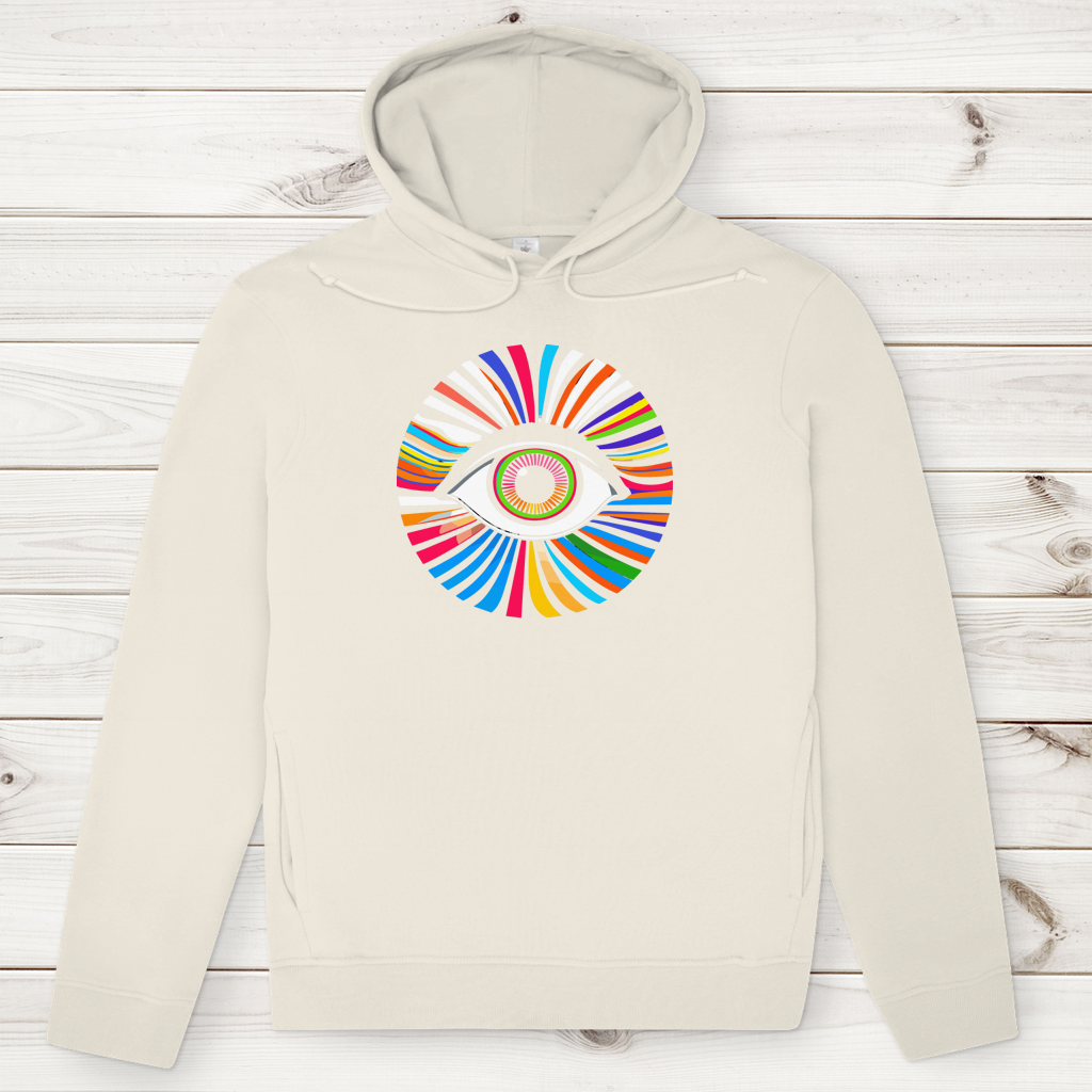 Herren Premium Bio Hoodie Rainbow Eye