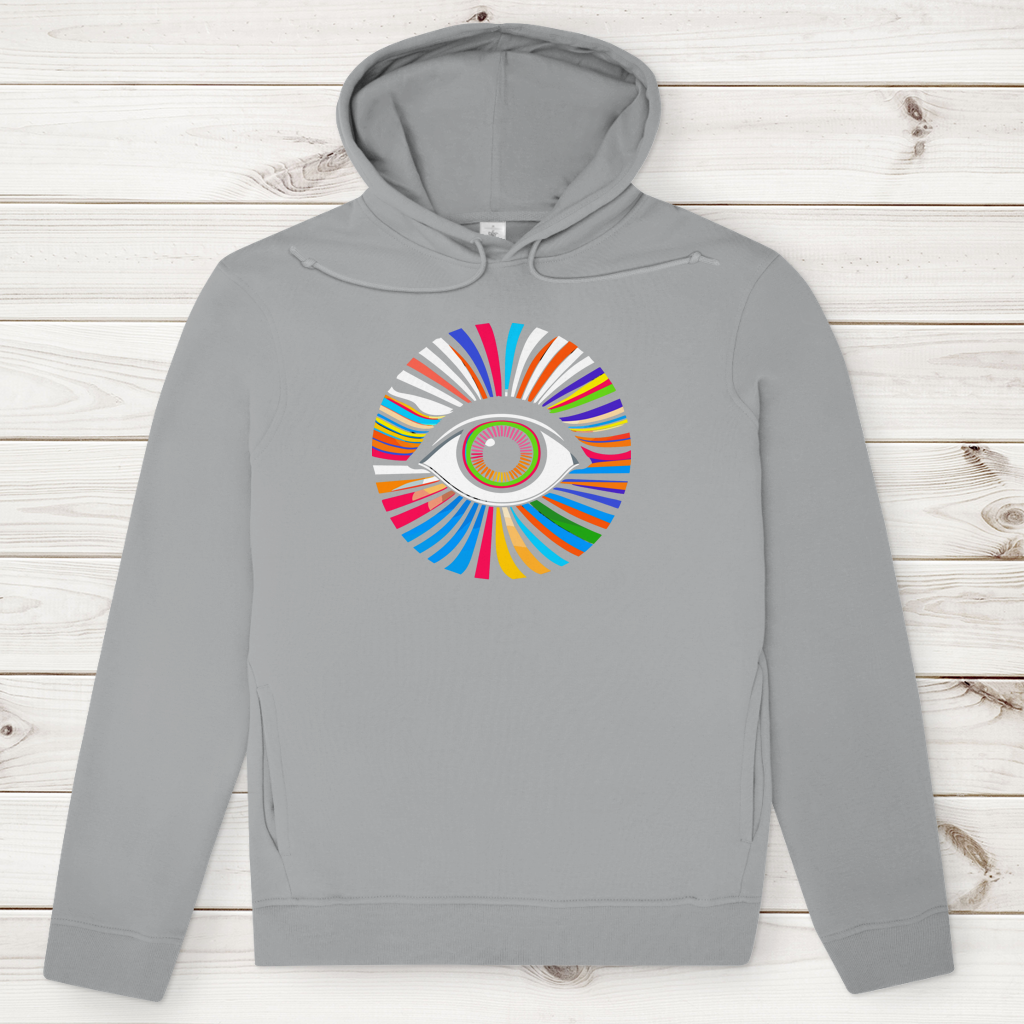 Herren Premium Bio Hoodie Rainbow Eye