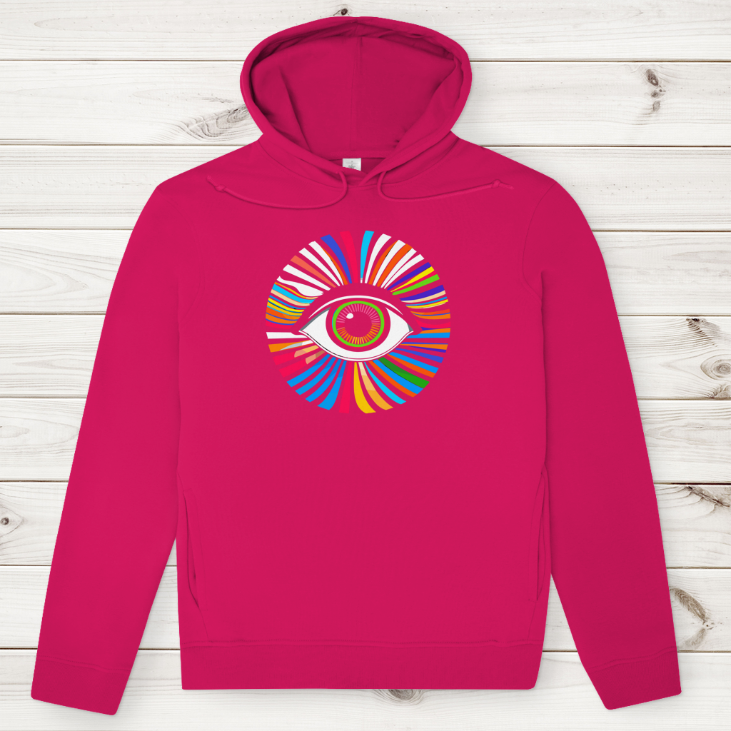 Herren Premium Bio Hoodie Rainbow Eye