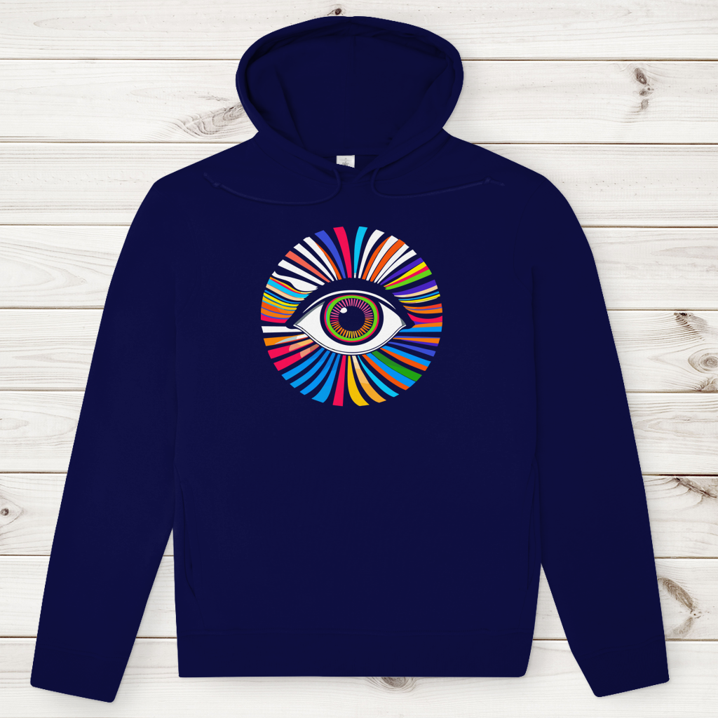 Herren Premium Bio Hoodie Rainbow Eye