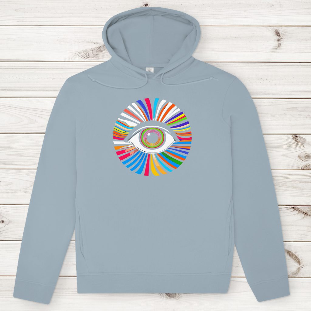 Herren Premium Bio Hoodie Rainbow Eye