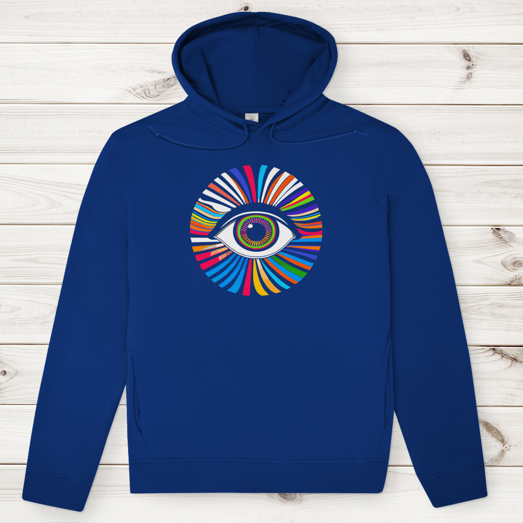 Herren Premium Bio Hoodie Rainbow Eye