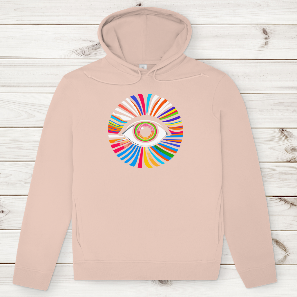 Herren Premium Bio Hoodie Rainbow Eye