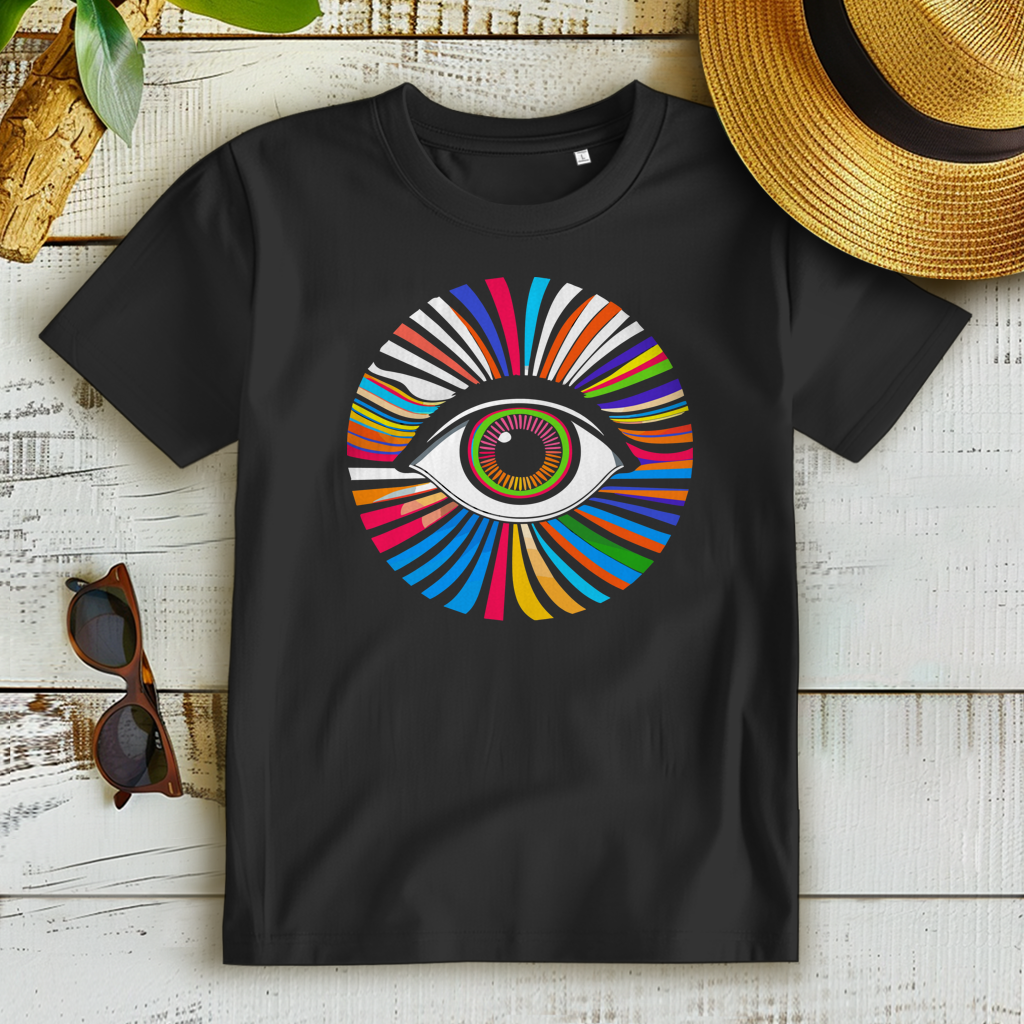 Damen Premium Bio T-Shirt Rainbow Eye